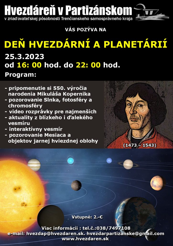 Deň hvezdární a planetárií 2023